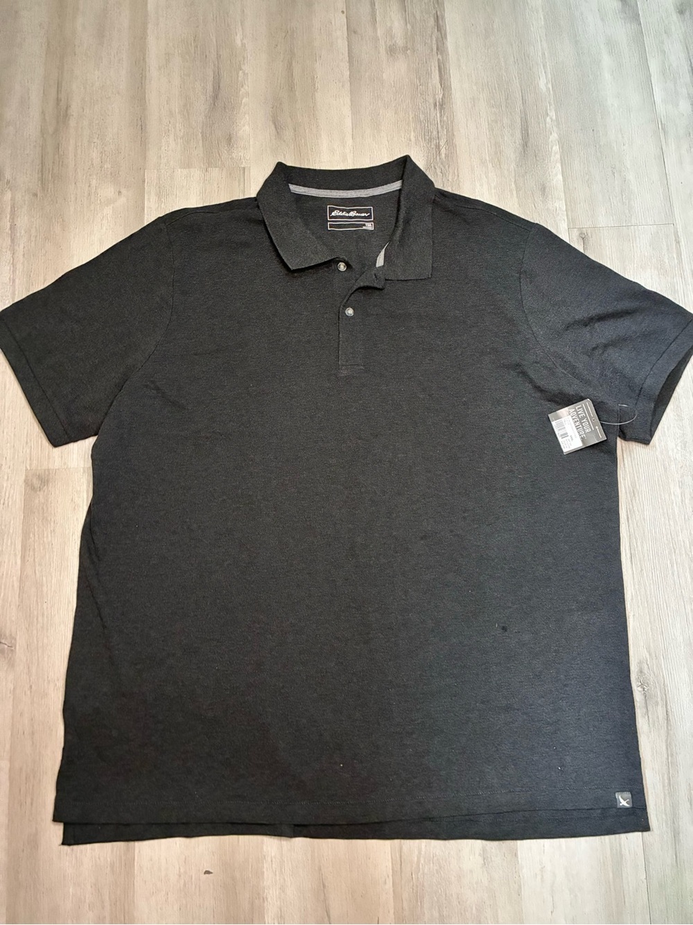 Eddie Bauer performance Polo Shirt Men T 3XL Gray Short Sleeve Big & Tall Golf